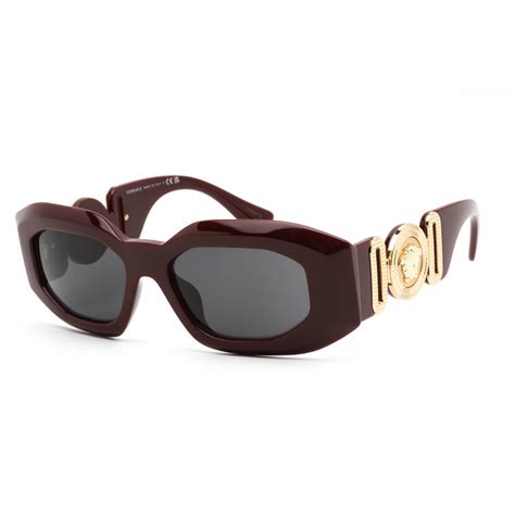 Versace Dark Gray Irregular Men's Sunglasses .